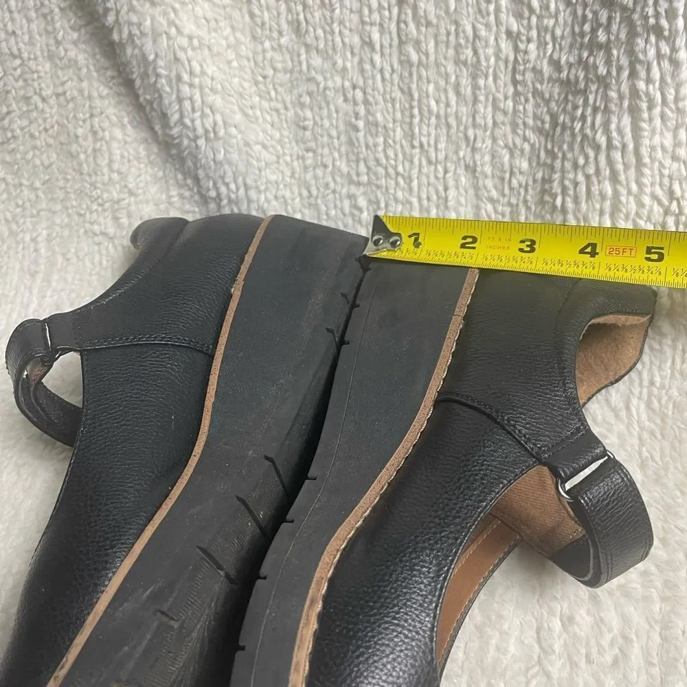 Euro Soft synthetic Black Mary Jane wedge Shoes SZ11M